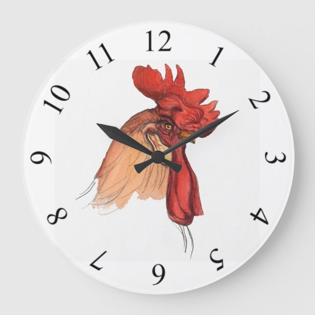 Reloj Redondo Grande Rooster (Anverso)
