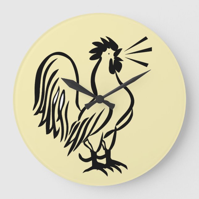 RELOJ REDONDO GRANDE ROOSTER KITCHE WALL CLOCK (Anverso)