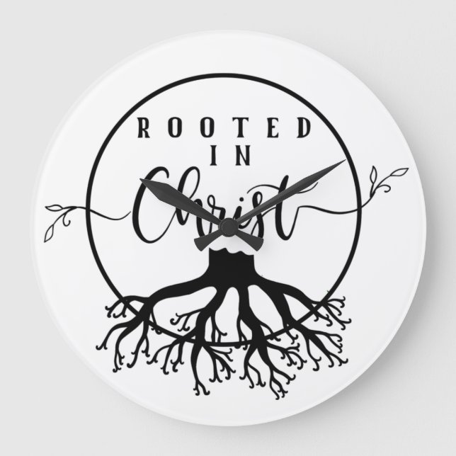 Reloj Redondo Grande Rooted in Christ (Anverso)