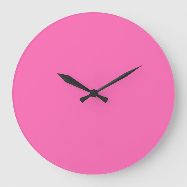 Reloj Redondo Grande Rosa caliente (Anverso)