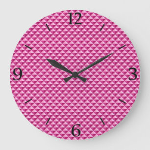 Reloj Redondo Grande Rosa caliente, aspecto de esmalte, rejilla con tac