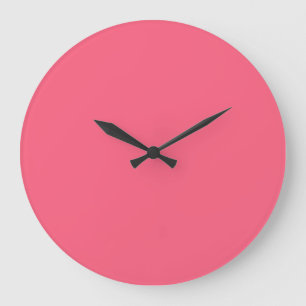 Reloj Redondo Grande Rosa (color sólido)