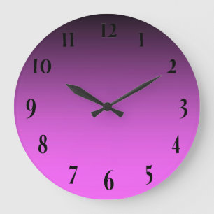 Reloj Redondo Grande Rosa de dos tonos lisa