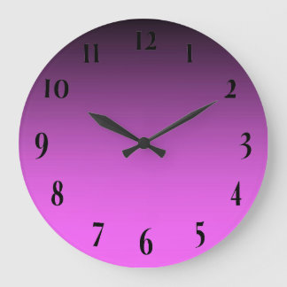 Reloj Redondo Grande Rosa de dos tonos lisa