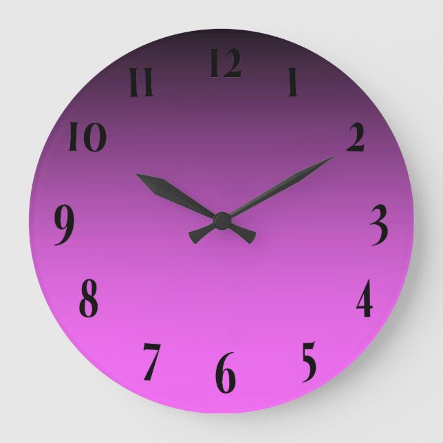 Reloj Redondo Grande Rosa de dos tonos lisa (Anverso)