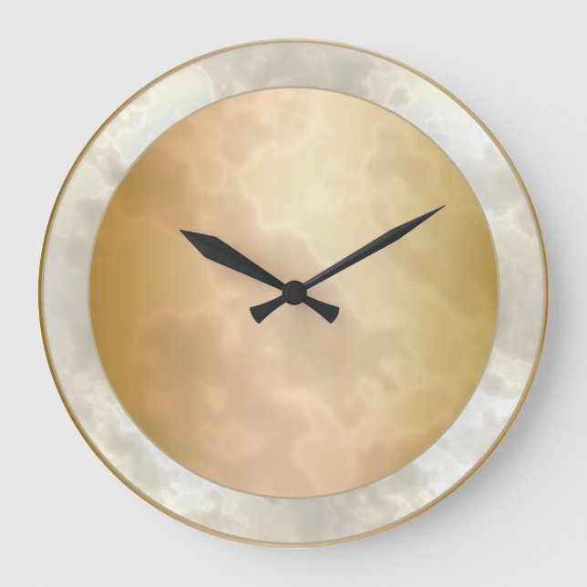 Reloj Redondo Grande Rosa de oro Marcado (Anverso)