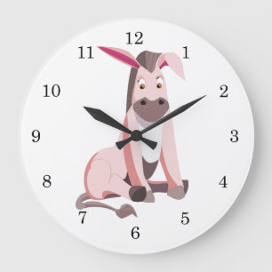 Reloj Redondo Grande Rosa Donkey