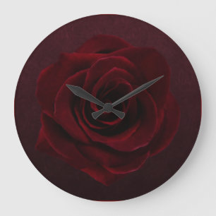 Reloj Redondo Grande Rosa gótico de Borgoña