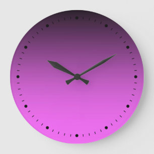 Reloj Redondo Grande Rosa liso de dos tonos
