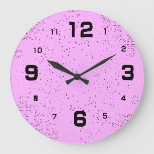 Reloj Redondo Grande Rosa moderno