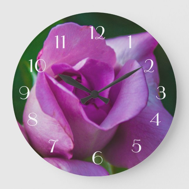 Reloj Redondo Grande Rosa morado (Anverso)