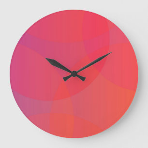 Reloj Redondo Grande Rosa, naranja, arte moderno, simple, fresco, de