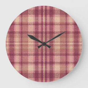 Reloj Redondo Grande Rosa Polvoriento Calido Rosados Silenciados Cuad