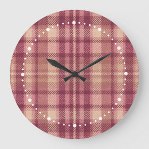 Reloj Redondo Grande Rosa Polvoriento Calido Rosados Silenciados Cuad