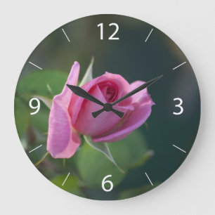 Reloj Redondo Grande Rosa Rosa