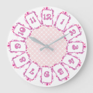 Reloj Redondo Grande Rosas rosas rosas