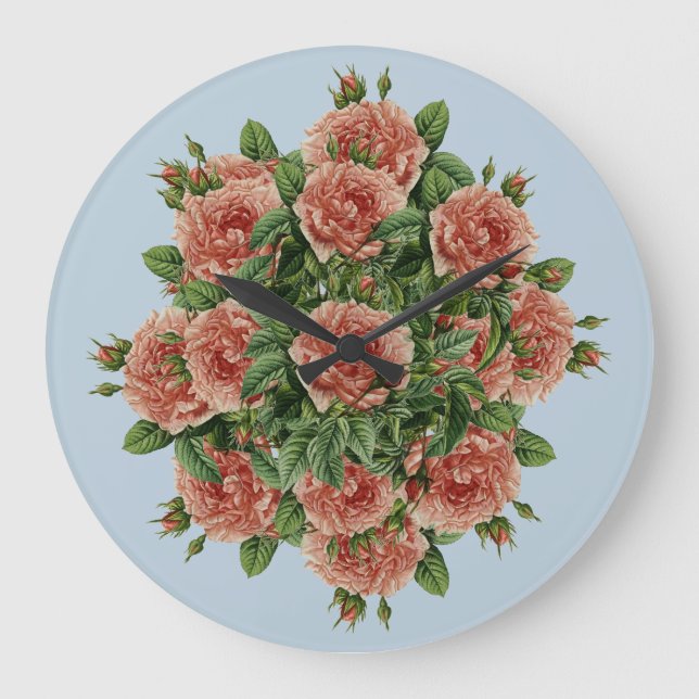 Reloj Redondo Grande Rosas Rosas Rosen bouquet - Rosenbouquet (Anverso)