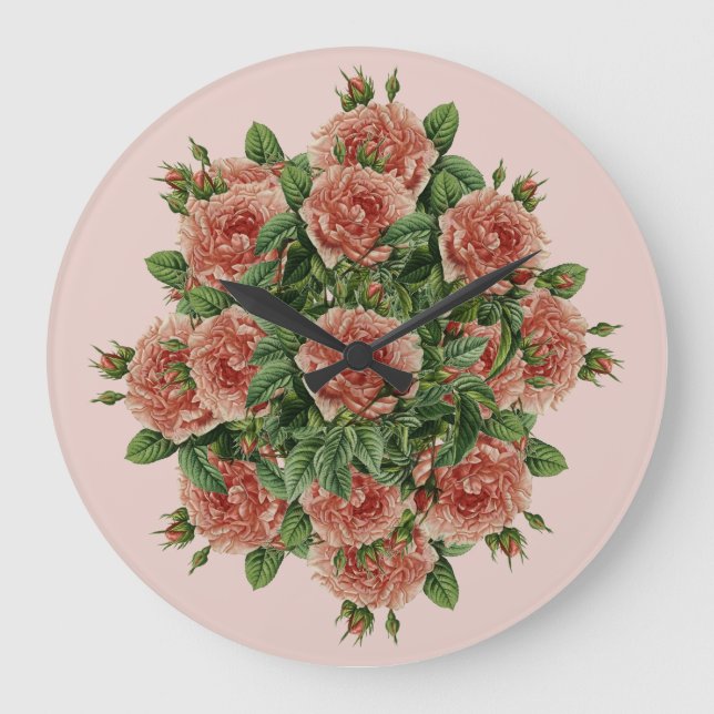 Reloj Redondo Grande Rose Roses Rosen bouquet – Rosenbouquet (Anverso)