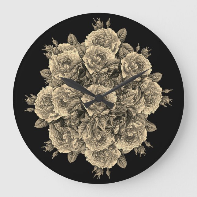 Reloj Redondo Grande Rose Roses Rosen bouquet – Rosenbouquet (Anverso)