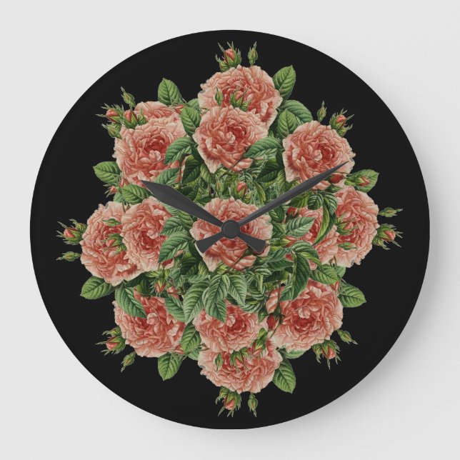 Reloj Redondo Grande Rose Roses Rosen bouquet – Rosenbouquet (Anverso)