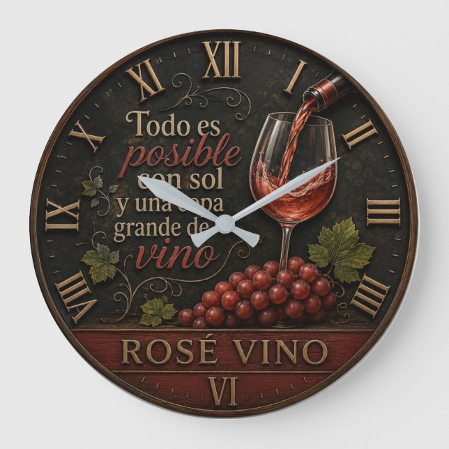 Reloj Redondo Grande Rosé Spanish Wine  (Anverso)