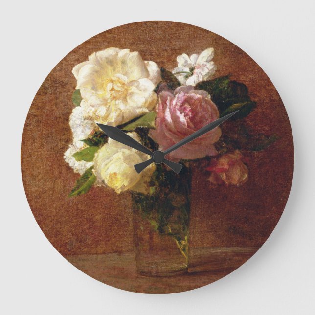 Reloj Redondo Grande Roses (Anverso)