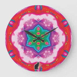 Reloj Redondo Grande Rosette Kaleidoscope