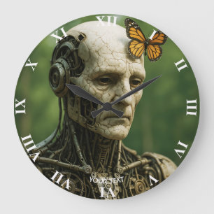 Reloj Redondo Grande Rostro de mariposa de surrealismo lindo de fantasí