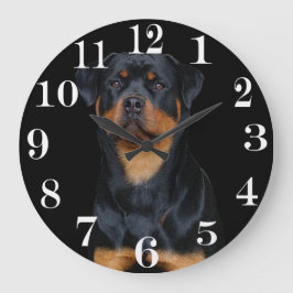 Reloj Redondo Grande Rottweiler