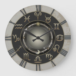 Reloj Redondo Grande Rótulos zodiacos