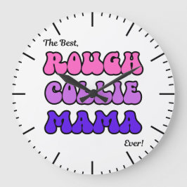 Reloj Redondo Grande Rough Collie Mama Clock