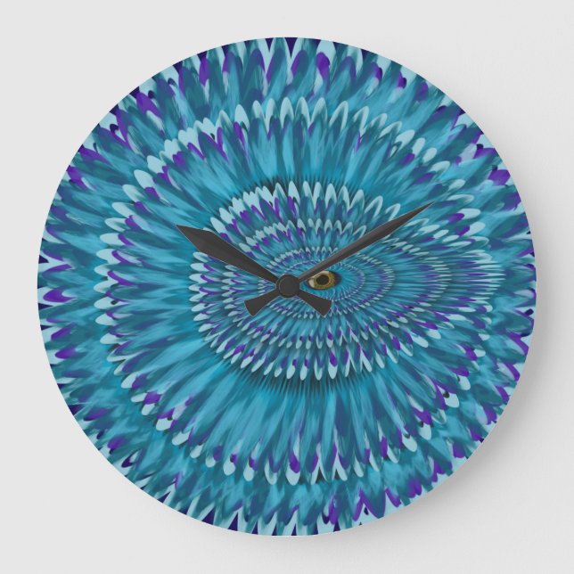 Reloj Redondo Grande Round Jurassic EYE SEE YOU doodle  (Anverso)