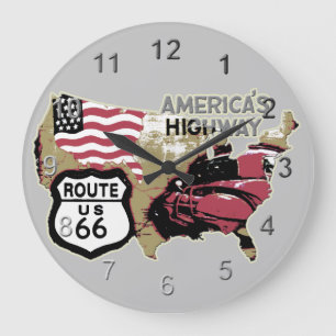 Reloj Redondo Grande Route 66
