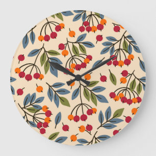 Reloj Redondo Grande Rowan Branches: Encanto textil vintage