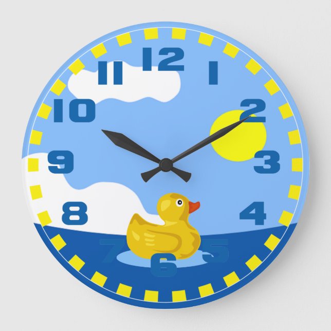 Reloj Redondo Grande Rubber Ducky (Anverso)