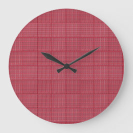 Reloj Redondo Grande Ruby Gemstone Art, rojo