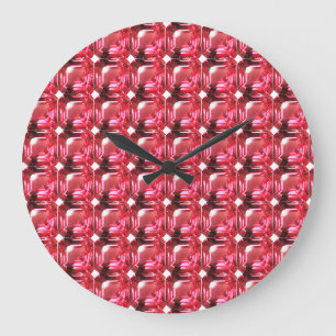 Reloj Redondo Grande Ruby Gemstone Pink