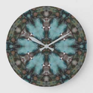 Reloj Redondo Grande Rueda de arte abstracta colorida