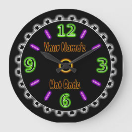 Reloj Redondo Grande Rueda Guay Faux Neon #2 (Reloj de pared personaliz