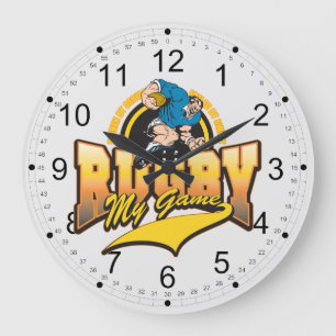 Reloj Redondo Grande Rugbi mi juego