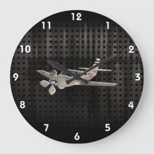 Reloj Redondo Grande Rugged Plane