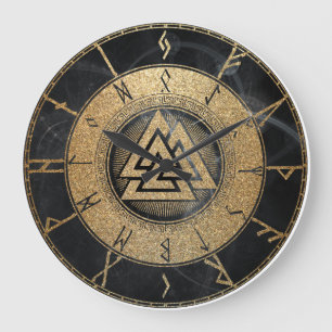 Reloj Redondo Grande Runas de Viking