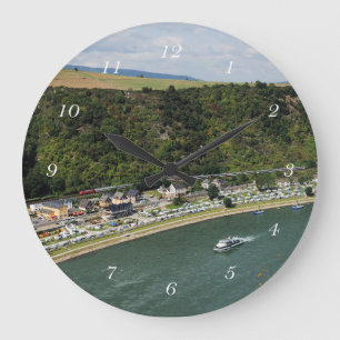 Reloj Redondo Grande Runde Wanduhr An der Loreley im Mittelrheintal