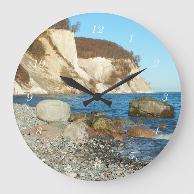 Reloj Redondo Grande Runde Wanduhr Kreidefelsen auf Rügen (Anverso)