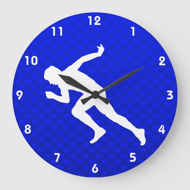 Reloj Redondo Grande Running; Blue (Anverso)