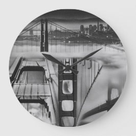 Reloj Redondo Grande Russian Avant Garde Inspired Golden Gate Bridge