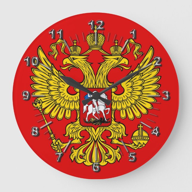 Reloj Redondo Grande Russian Coat of arms (Anverso)