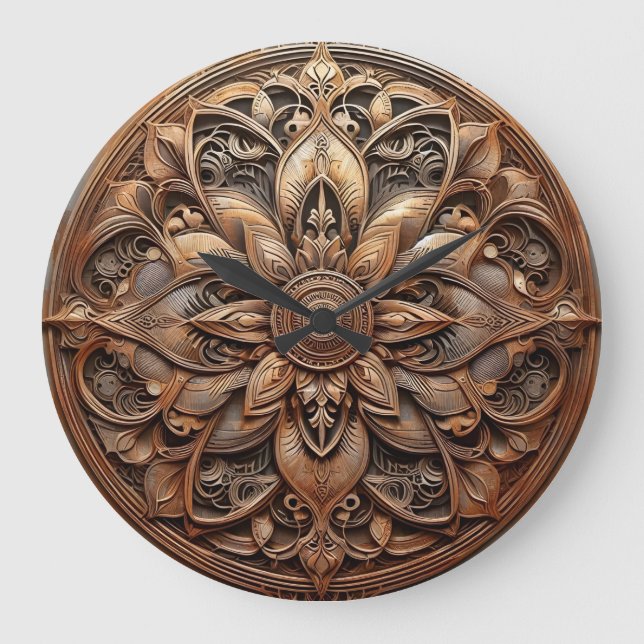 Reloj Redondo Grande rusted steel relief (Anverso)