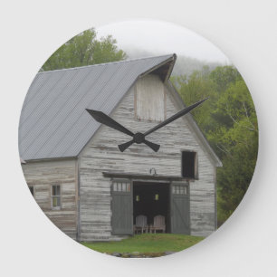Reloj Redondo Grande Rustic Barn-Vermont