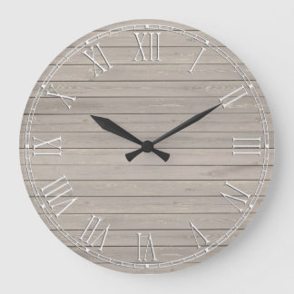Reloj Redondo Grande Rustic Beautiful Wood Texture